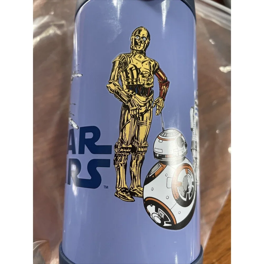 school Pottery barn Disney STAR WARS WATER BOTTLE Droid Jedi space mandalorian .